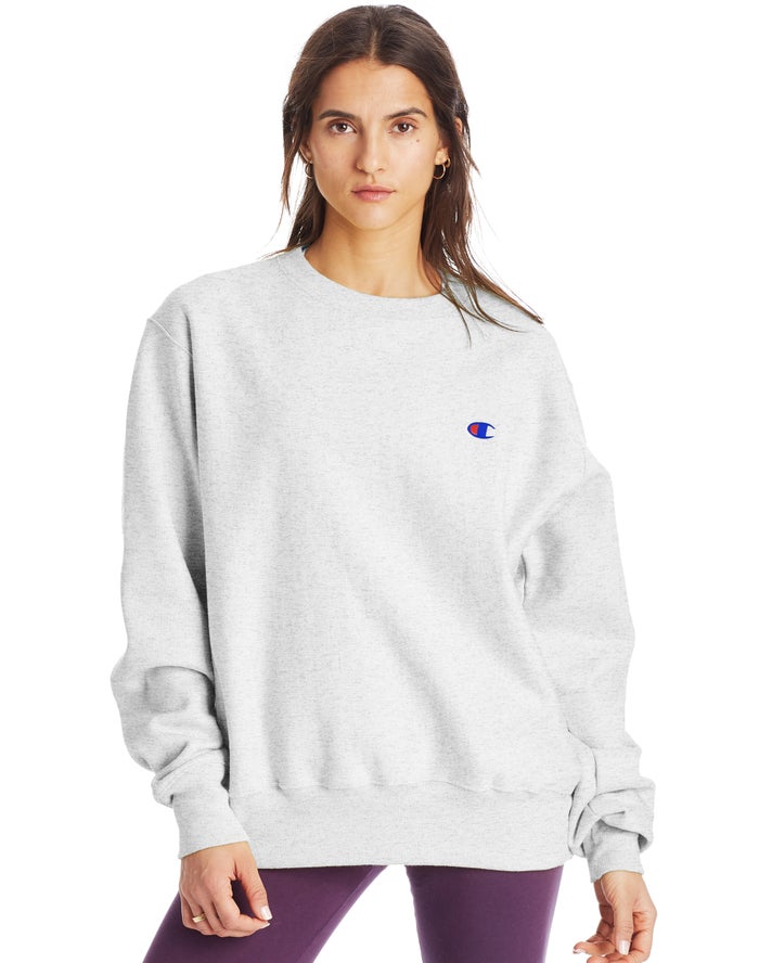 Sudadera Champion Mujer - Reverse Weave Boyfriend Crew ( Gris ) 7314905-DF